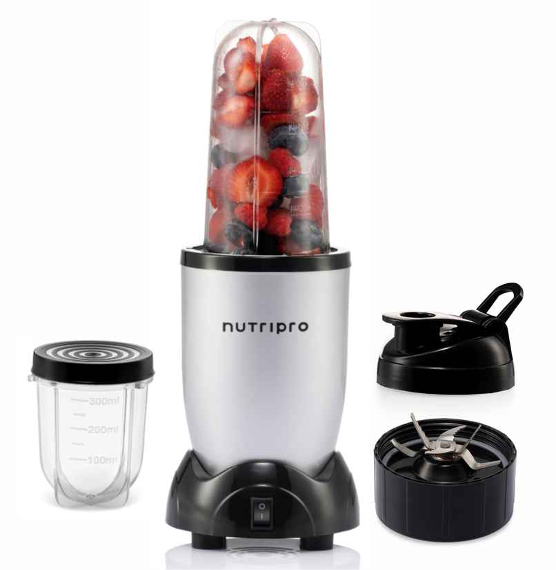 NUTRIPRO Nutri Blender Juicer Mixer Grinder 500W- 2 Jars & 1 Blade | Silver