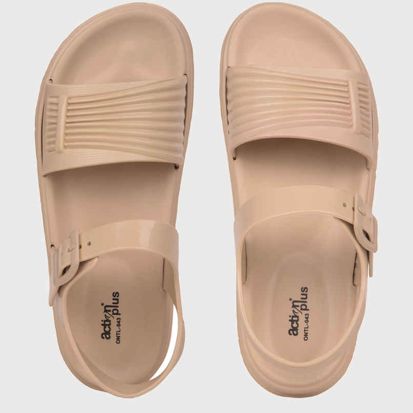 Action Girl's Ontl-43 Soft Sandals | Latest Design Sandals | Office Weal Sandals | Beige - UK 6