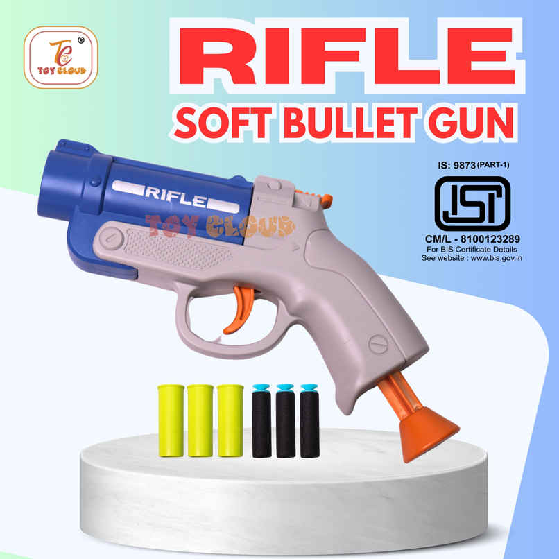 Toy Cloud Soft Foam Darts Bullet Rifle Toy Gun for Kids with 3 Foam Darts And 3 Bullet Shells