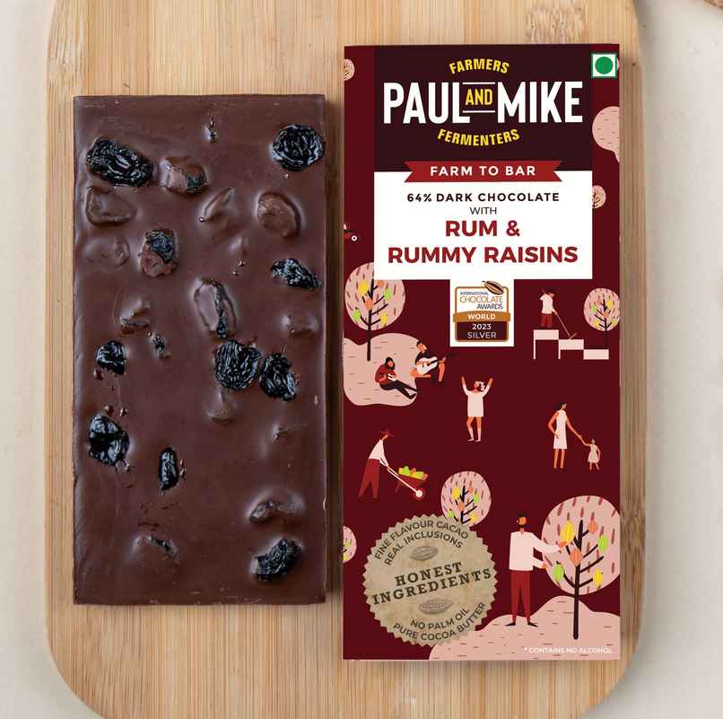 Paul And Mike Mild Dark Rum & Rummy Raisins Chocolate Paul And Mike Mild Dark Rum & Rummy Raisins Chocolate