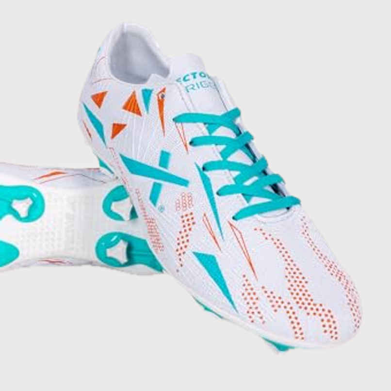 Vector X Trigger Football Shoe Studs Double Colored High Strength For Men | White- Sea Green Size-9