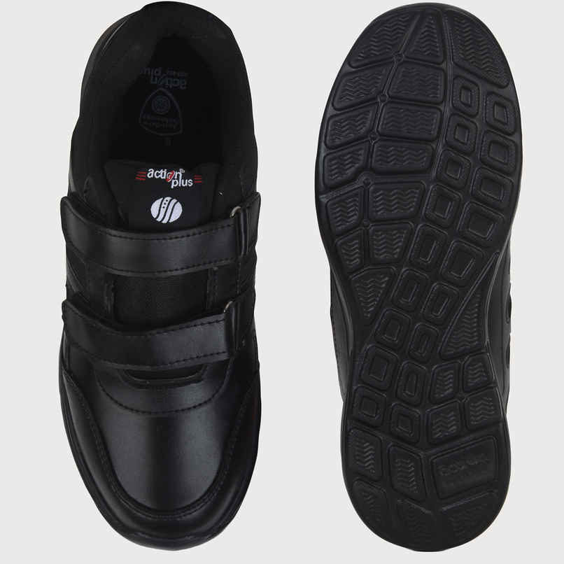 Action Kids School Shoes | AGT-52 | Black - UK 6