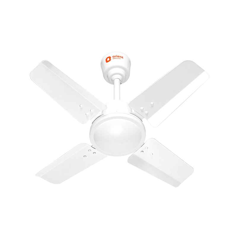 Orient Electric Aluminium Base New Air Plus Ceiling Fan, 600mm, 4 Blades, White