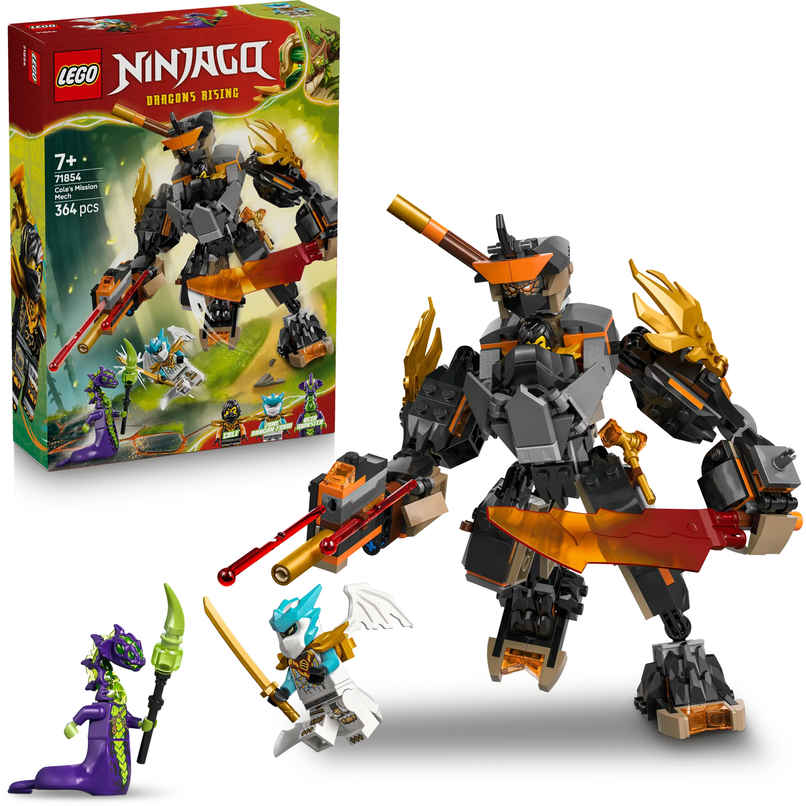 LEGO NINJAGO Coles Mission Mech and Dragon Zane Toys 71854