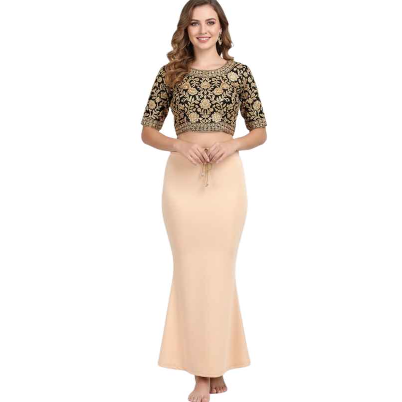 Dunberry London Women Seamless Saree Shapewear | Mermaid Fit With Drawstring | Skin-Plus Size Dunberry London Women Seamless Saree Shapewear | Mermaid Fit With Drawstring | Skin-Plus Size