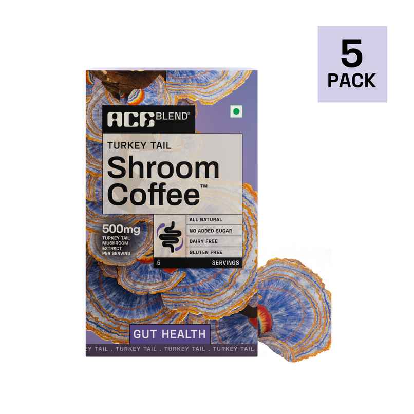 Ace Blend Turkey Tail Shroom Medium Roast Organic Coffee Premix
