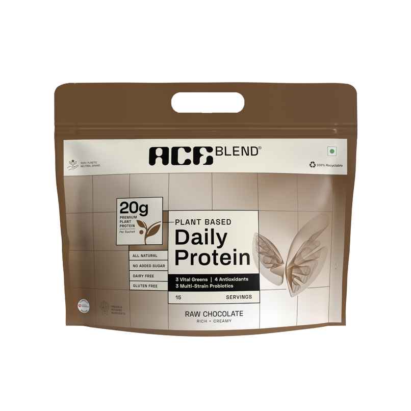 Ace Blend Daily Raw Chocolate Plant Protein | Lean Muscle & Weight Support | 15 Servings Ace Blend Daily Raw Chocolate Plant Protein | Lean Muscle & Weight Support | 15 Servings