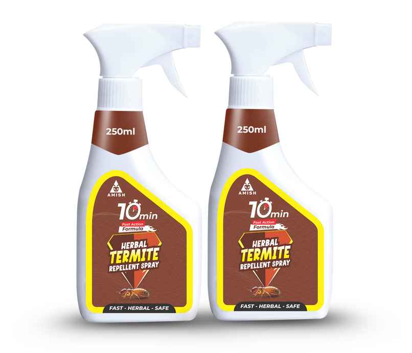 Amish Herbal Termite Spray 250 Ml Pack Of 2 |10 Minutes Result Guarantee | 100% Organic No Chemical