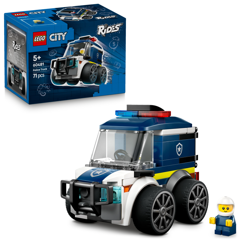 LEGO City Rides Police Truck Toy Building Set 60481