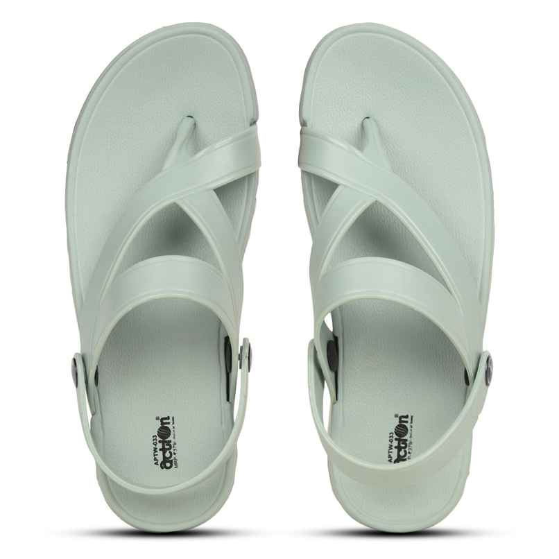 Action Women's Aptw-33 Backstrap Sandals | Office Wear | Comtable Sandals | Spring Green - UK 8