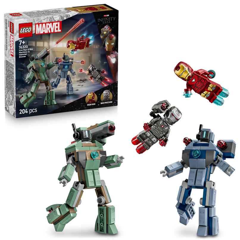 LEGO Marvel Iron Man & War Machine vs. Hammer Drones Set | 76320 LEGO Marvel Iron Man & War Machine vs. Hammer Drones Set | 76320