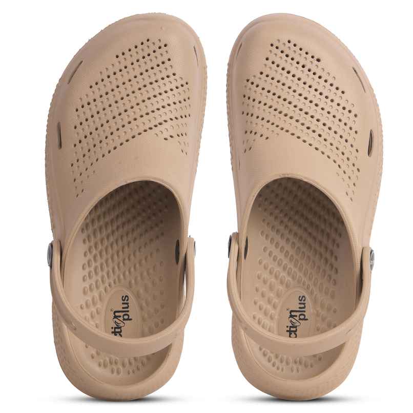 Action Women's Ontc-17 Ultra Lightweight Clogs | Trendy Colors | Air Pass Upper | Beige - UK 6