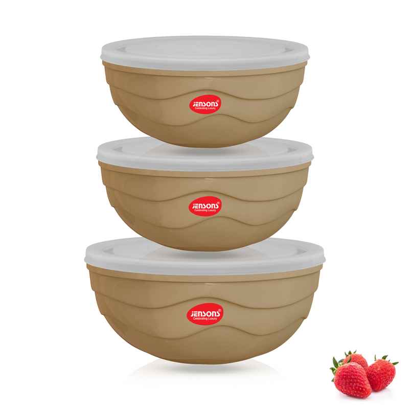 Jensons New Flora Storage Bowl Set | Light Beige