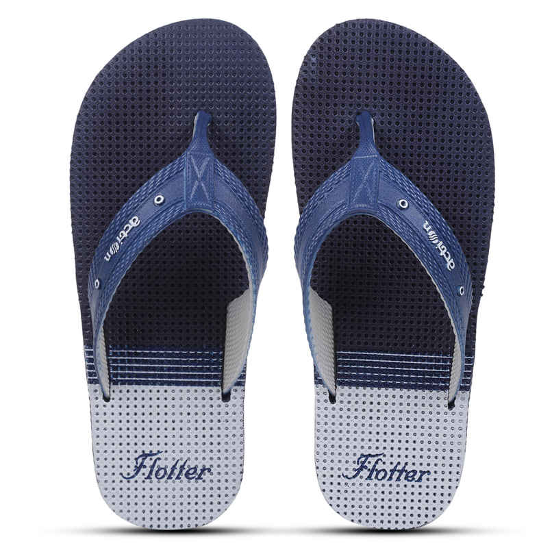 Action Men's Gfl-3804 Slippers | Evening Walk | Bathroom | Room Slippers | Blue and Grey - UK 6