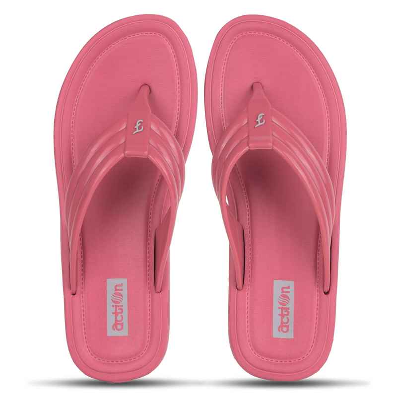 Action Women's Hran-61 | Super Soft & Commtable Slippers | Daily Wear Slippers | Onion Pink - UK 5