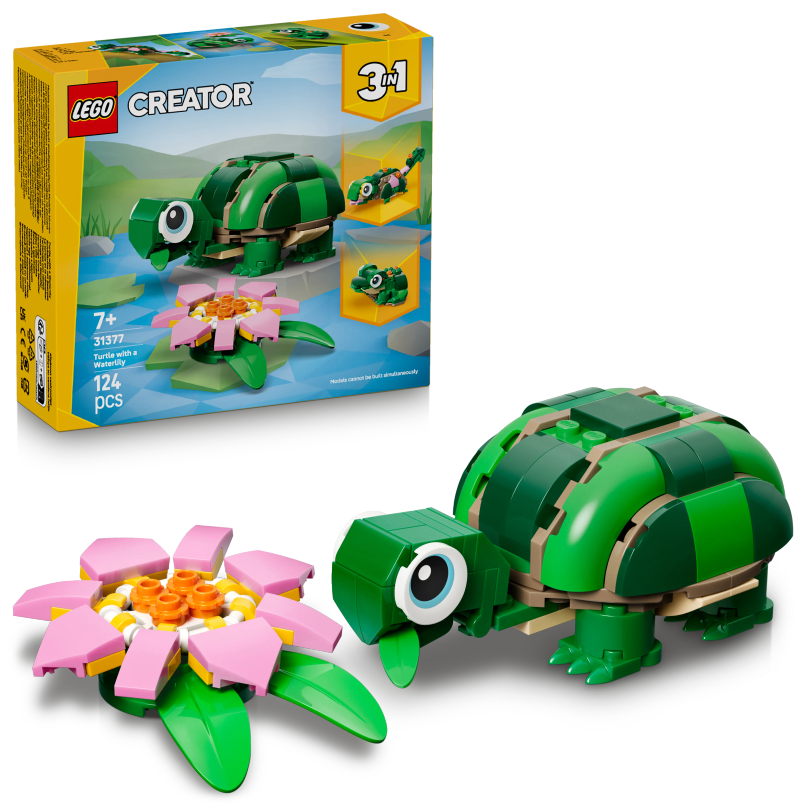 LEGO Creator 3 in 1 Turtle with a Water Lily Flower 31377