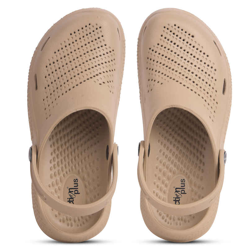 Action Women's Ontc-17 Ultra Lightweight Clogs | Trendy Colors | Air Pass Upper | Beige - UK 5