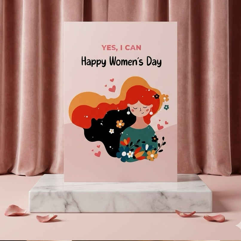 Yes I Can Greeting Card | Women's Day Greeting Card for Celebrating Special Women | Oye Happy Yes I Can Greeting Card | Women's Day Greeting Card for Celebrating Special Women | Oye Happy