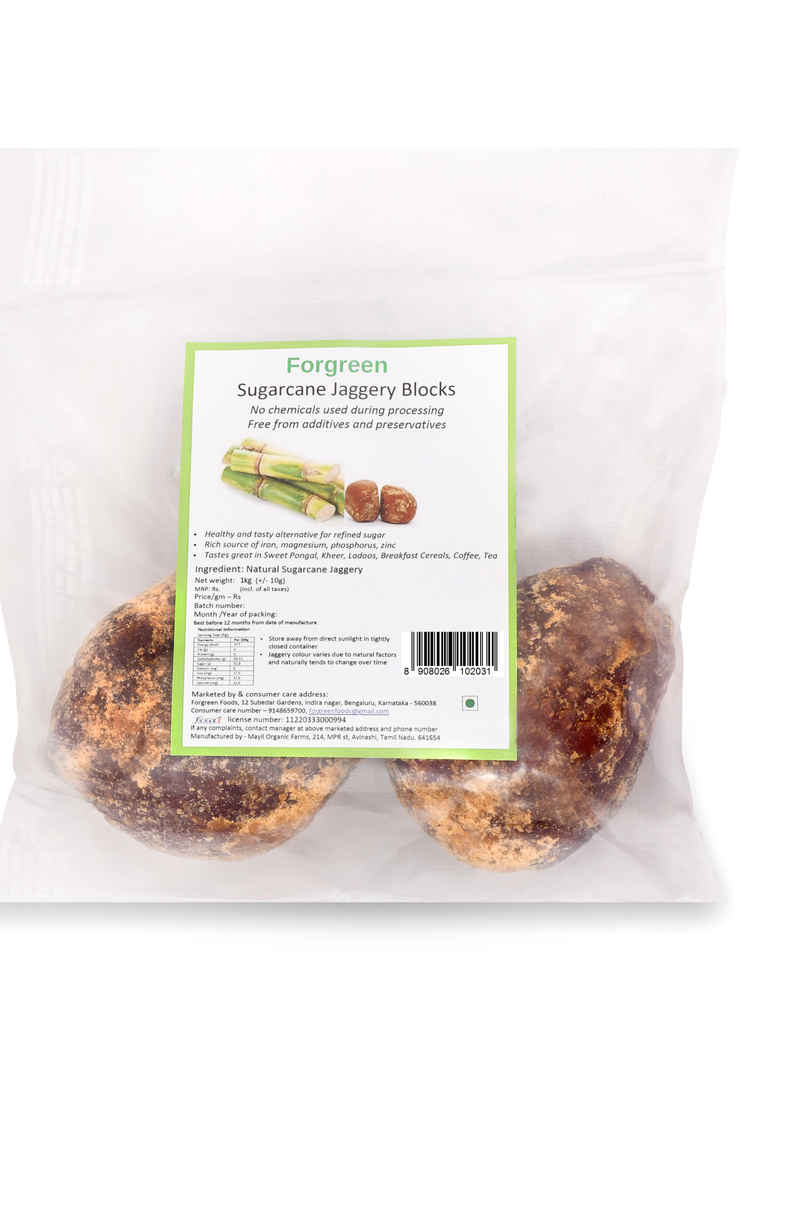 Forgreen Sugarcane Jaggery Block | Zero Chemicals|No additives | No Preservatives Forgreen Sugarcane Jaggery Block | Zero Chemicals|No additives | No Preservatives