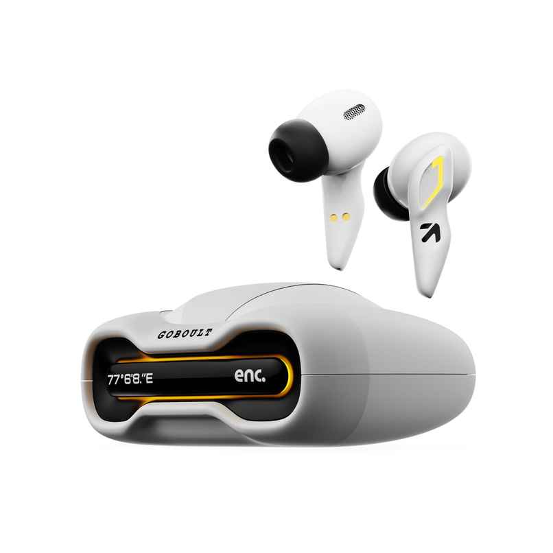 GOBOULT Astra with Quad Mic ENC, 48Hrs Battery, |White Opal, True Wireless