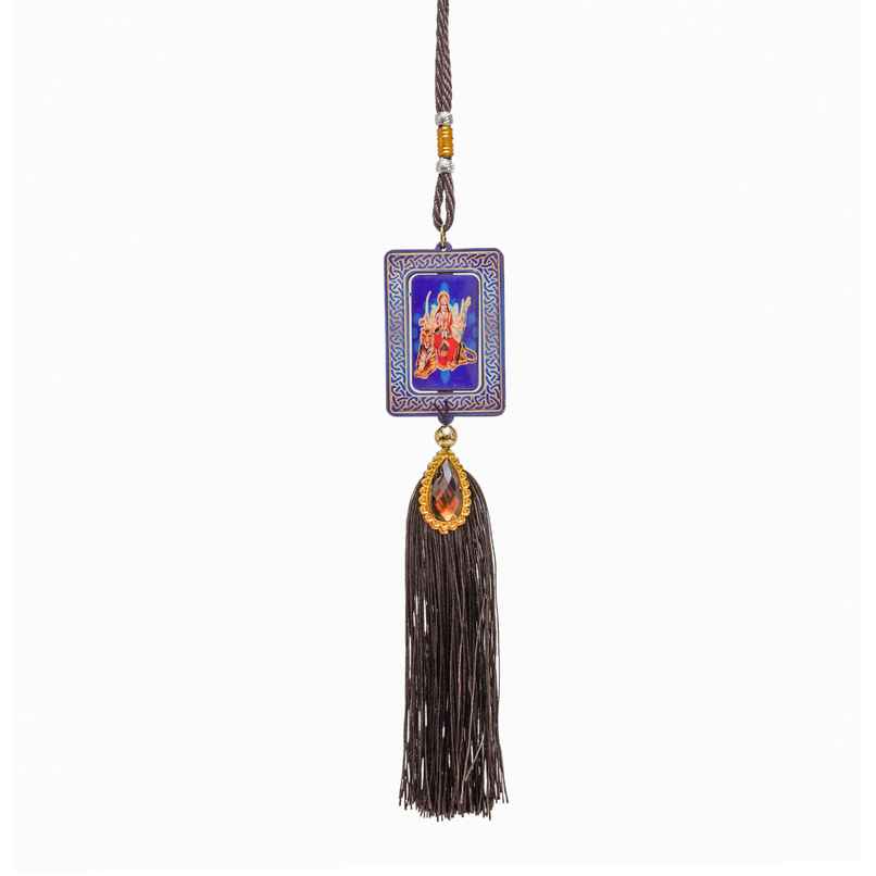 Divine Vibes Squre Designer Durga Ji Car Dashboard Hanging