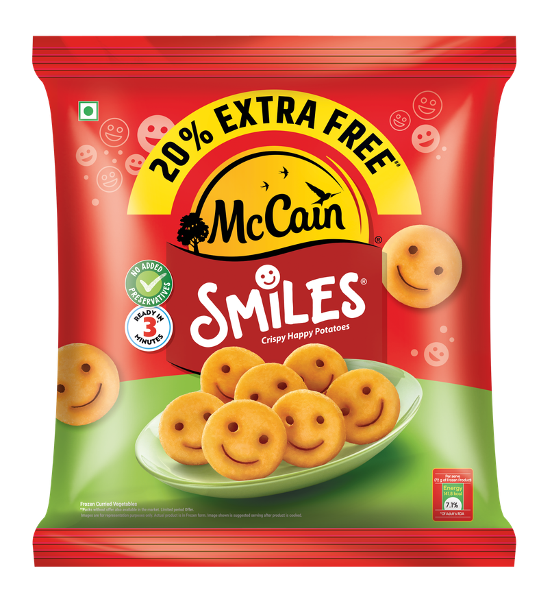 McCain Smiles | Crispy Potato Snacks | No Added Preservatives McCain Smiles | Crispy Potato Snacks | No Added Preservatives