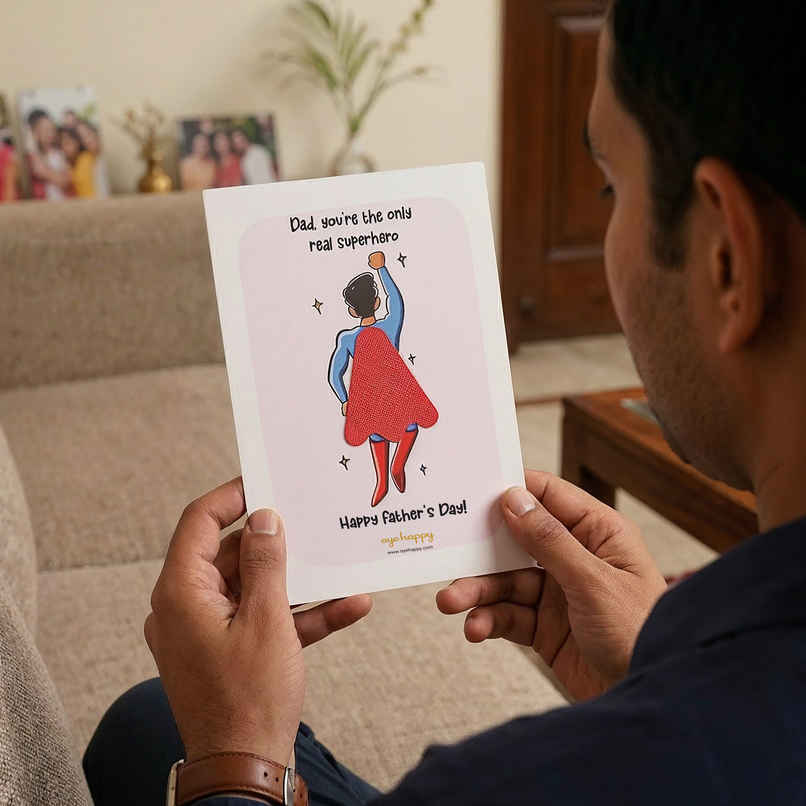 Superdad Greeting Card | Oye Happy Superdad Greeting Card | Oye Happy
