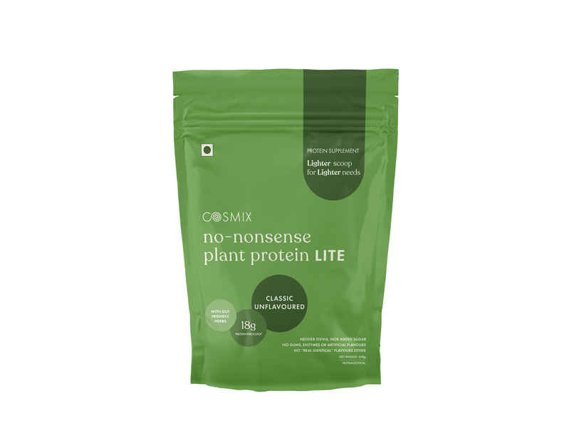 Cosmix No Nonsense Plant Protein Lite for Beginners Unflavoured | 18 g Protein