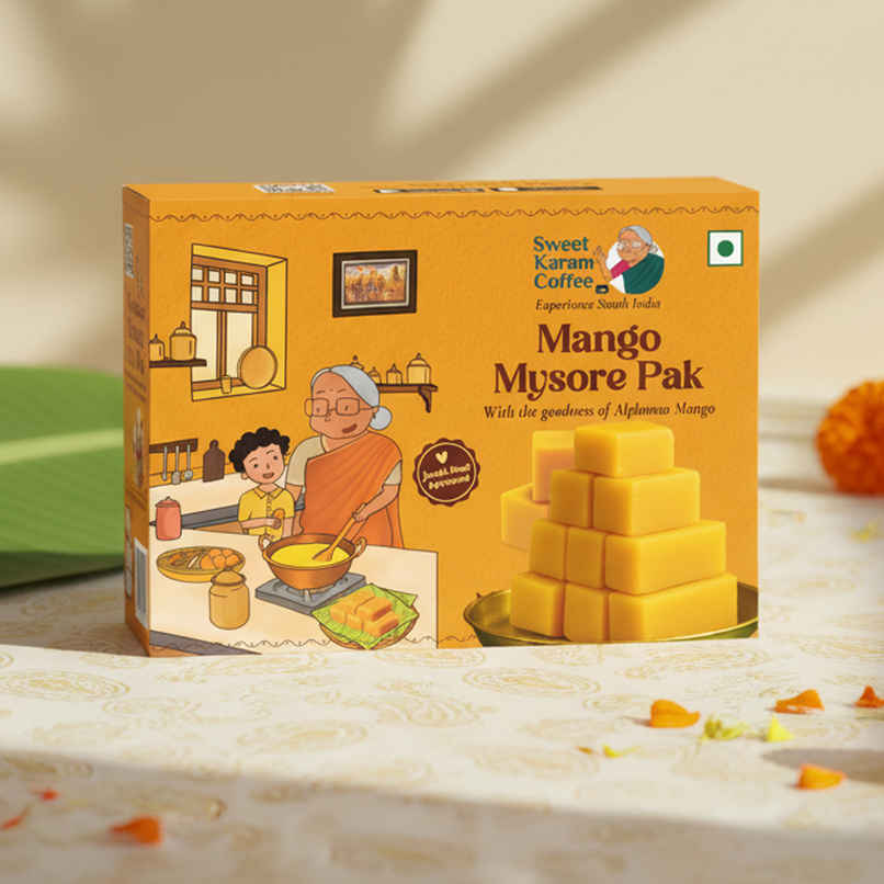 Sweet Karam Coffee Mango Mysore Pak by Sweet Karam Coffee - No Preservatives