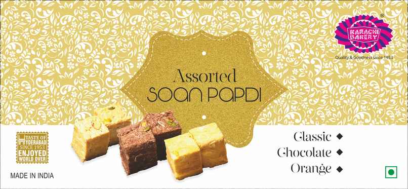 Karachi Bakery Assorted Soan Papdi Classic Orange & Chocolate Karachi Bakery Assorted Soan Papdi Classic Orange & Chocolate