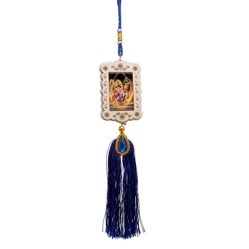 Divine Vibes Square Design Hanuman Ji Car Hanging Decorative