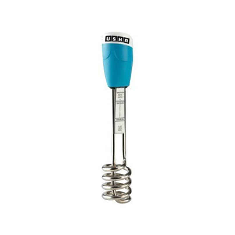 Usha IH 3810 Immersion Rod Heater, 1000W, Copper Tube Element, Nickel Plating, Easy-To-Grip -  Blue
