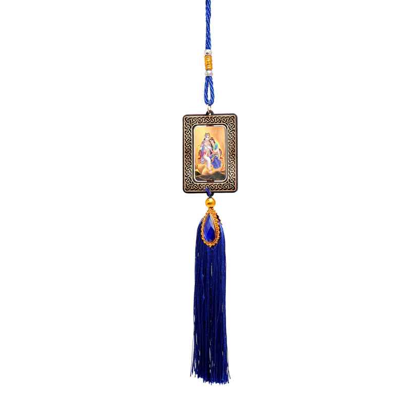 Divine Vibes Squre Designer Radha Krishan Car Dashboard Hanging Divine Vibes Squre Designer Radha Krishan Car Dashboard Hanging