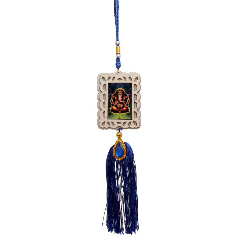 Square Design Ganesh Ji Car Hanging Decorative | Divine Vibes | Ganesh Chaturthi Specials