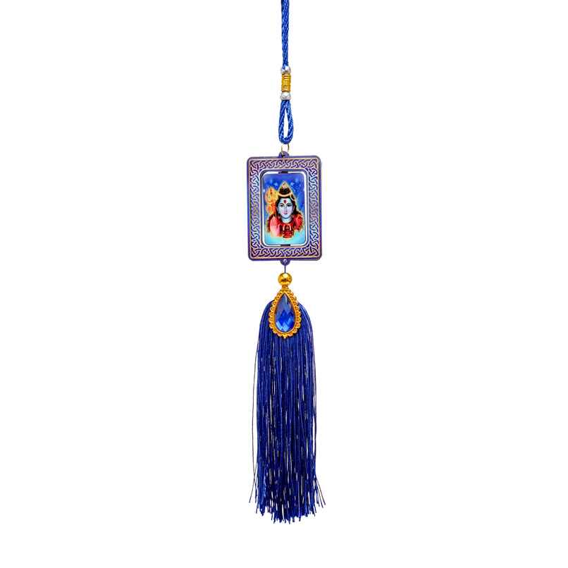 Divine Vibes Squre Designer Shiv Ji Car Dashboard Hanging