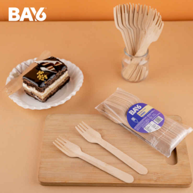 BAY6 Wooden Fork - Pack of 25