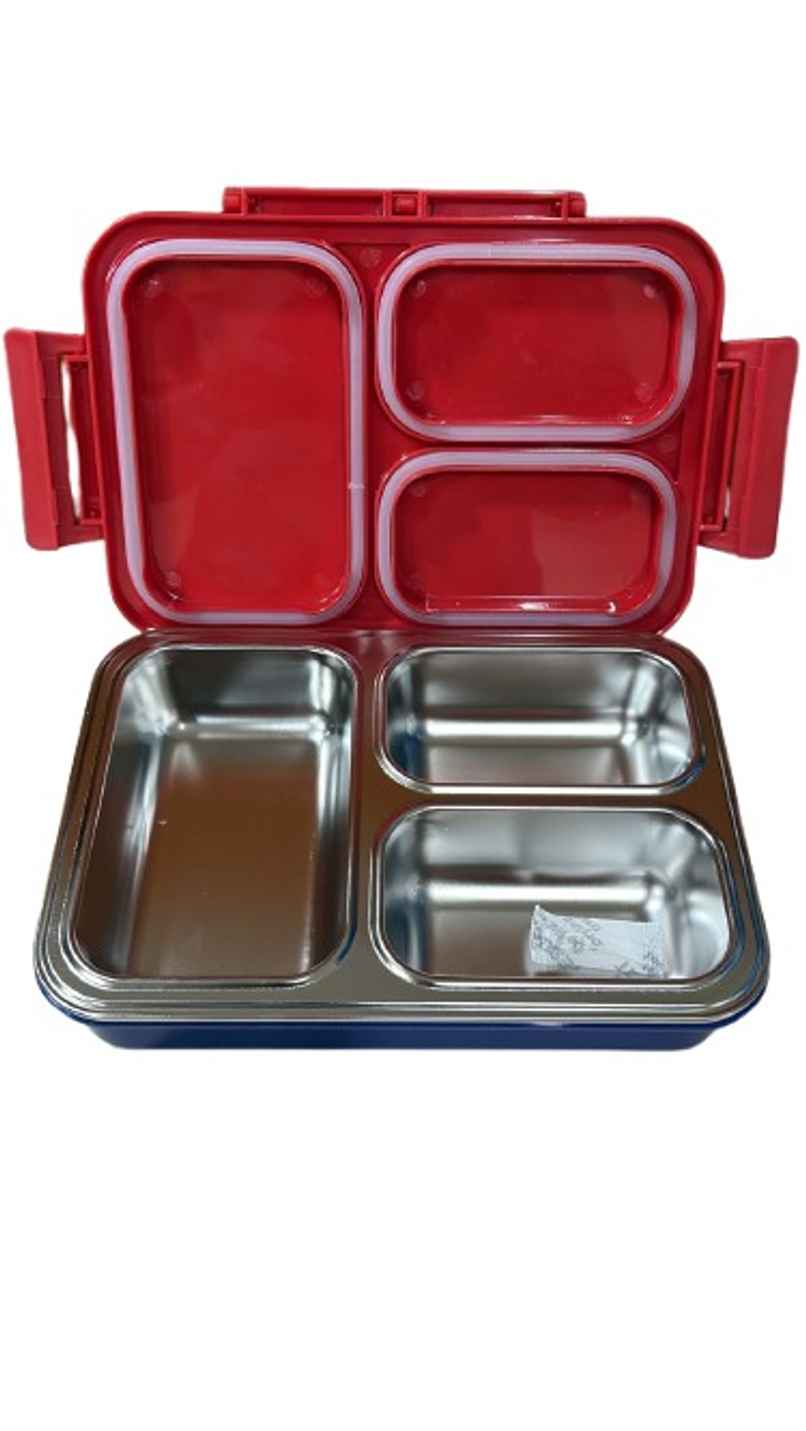 Striders Avengers 3-Compartment Lunch Box With Cutlerys Multicolor | 310 ml Striders Avengers 3-Compartment Lunch Box With Cutlerys Multicolor | 310 ml