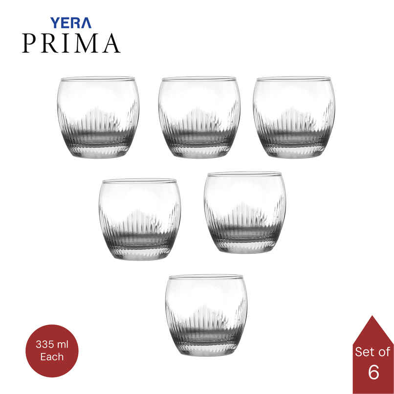 Yera Glassware Prima Zest Tumbler Set | TH12RIB | 335 ml Yera Glassware Prima Zest Tumbler Set | TH12RIB | 335 ml