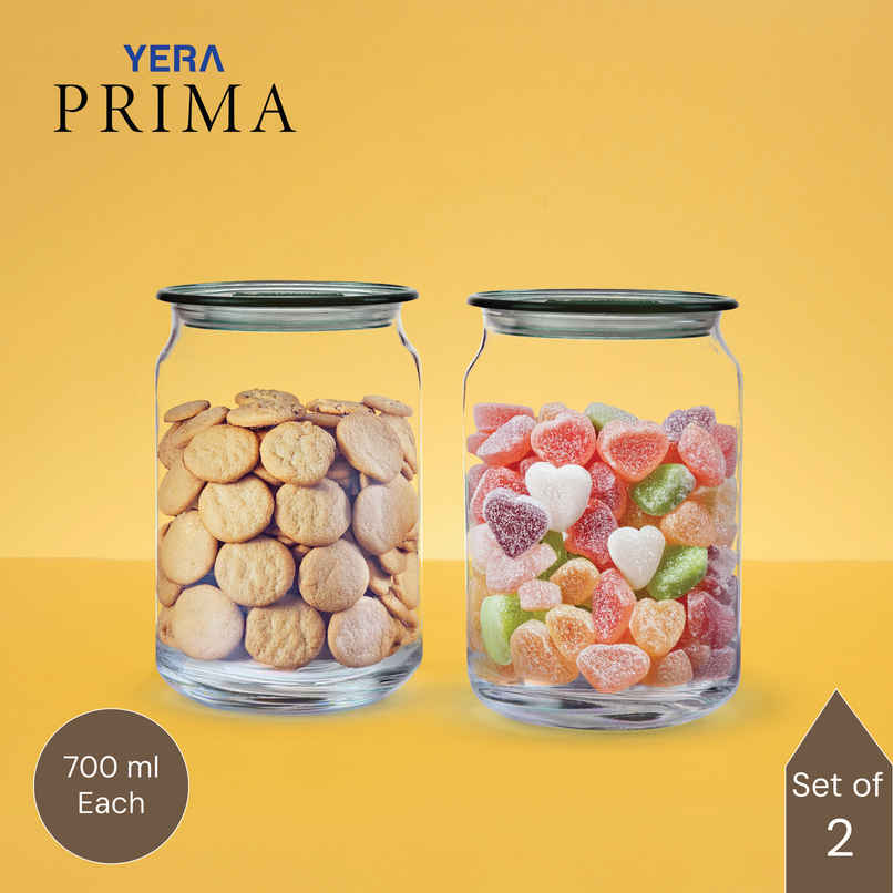 Yera Glassware Prima Smart Storage Jar | 700ml Yera Glassware Prima Smart Storage Jar | 700ml
