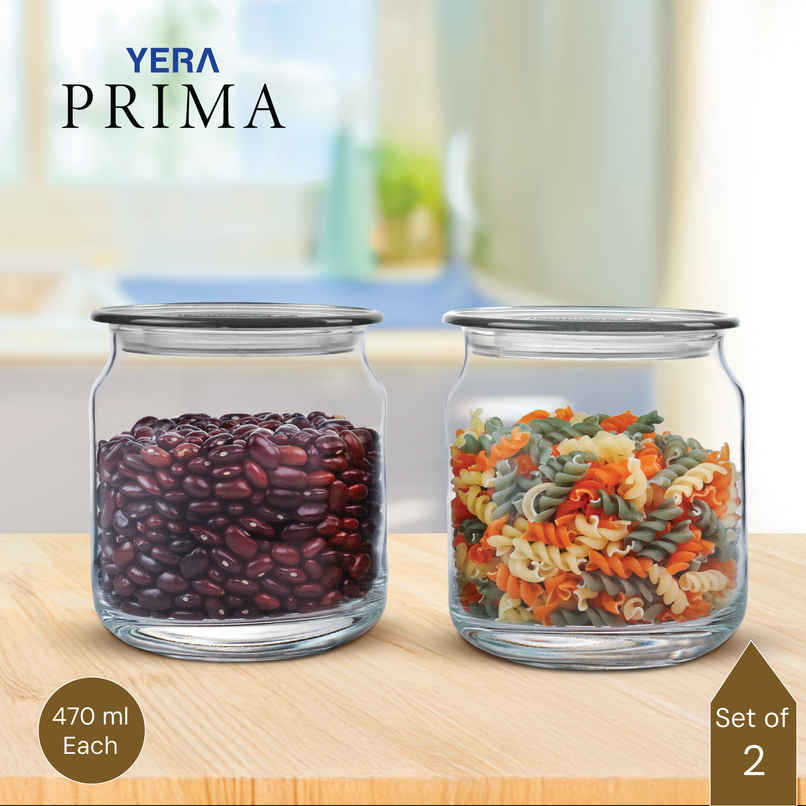 Yera Glassware Prima Smart Storage Jar | 470 ml Yera Glassware Prima Smart Storage Jar | 470 ml