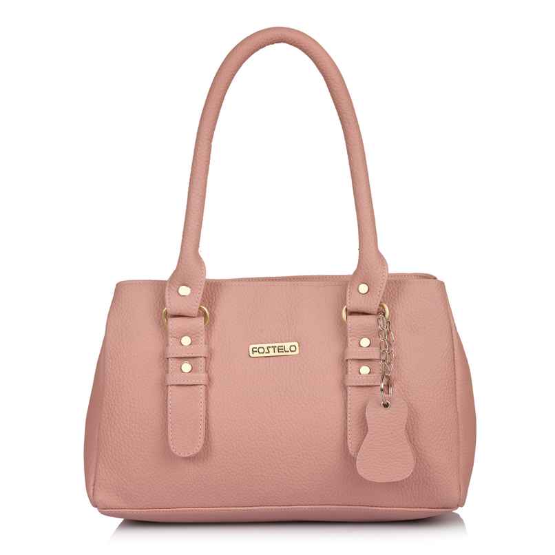 Fostelo Women's Vegan Leather Westside Handbags Shoulder Hobo Bag Ladies Purse | Light Pink | Large Fostelo Women's Vegan Leather Westside Handbags Shoulder Hobo Bag Ladies Purse | Light Pink | Large