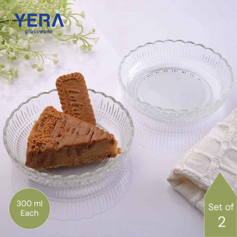 Yera Glassware Novetta Snack Plate | 300 ml