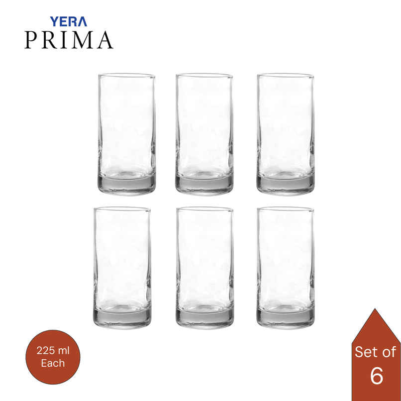Yera Glassware Prima Zest Tumbler Set | TH8FL | 245ml Yera Glassware Prima Zest Tumbler Set | TH8FL | 245ml