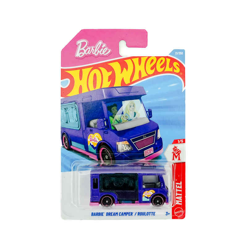 Hot Wheels Worldwide Basic HW Barbie Dream Camper Roulotte Car Toy for Kids & Collectors Hot Wheels Worldwide Basic HW Barbie Dream Camper Roulotte Car Toy for Kids & Collectors