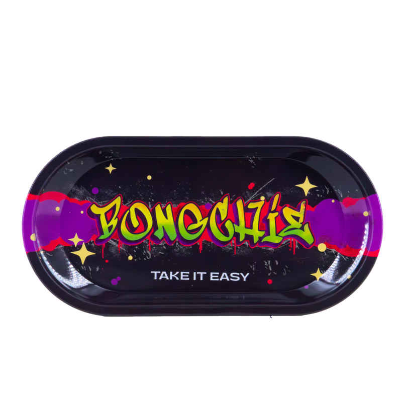 Bongchie Graffiti Rectangular Metal Rolling Tray Bongchie Graffiti Rectangular Metal Rolling Tray