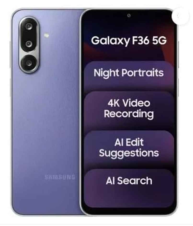 Galaxy F36 5G | 6 GB RAM | 128 GB Storage | 6.7 inches Display | 5G, 4G, 3G | Violet Galaxy F36 5G | 6 GB RAM | 128 GB Storage | 6.7 inches Display | 5G, 4G, 3G | Violet