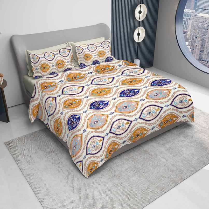 Dream Living 115 GSM Double Bedsheet Set |220 x 240 cm| With 2 Pillow Covers