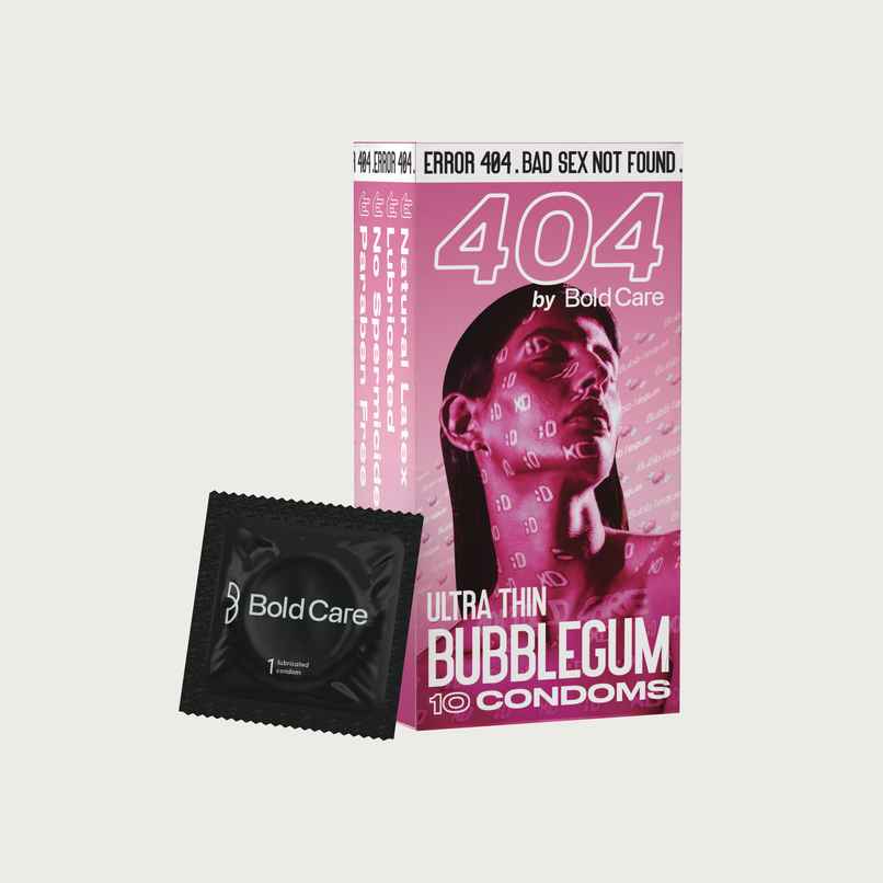 Bold Care 404 Super Ultra Thin Bubblegum Flavored Condoms For Men