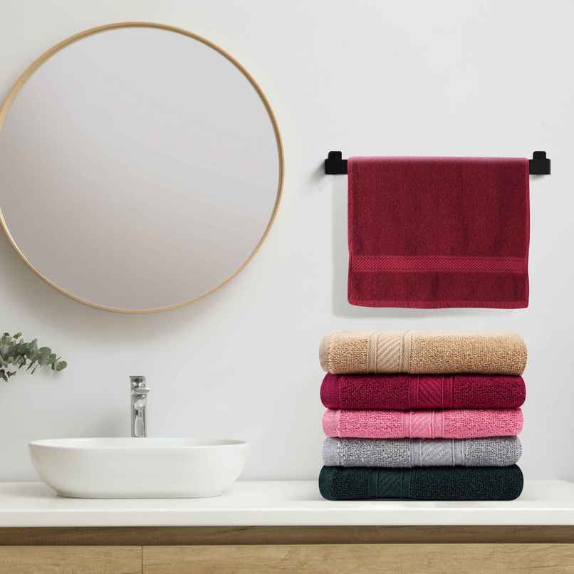 Furnofy 450 Gsm Hand Towels Set Of 6 Soft, Absorbent & Quick Dry Towel - (40x60 Cm, Multicolor)