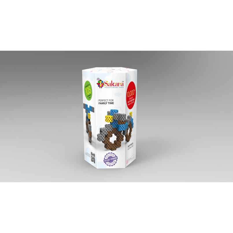 Sakara Automobile Mix Colors Cube Set Of 52 Pcs Of Building Blocks | Toys For Kids 4 To 15Years Old